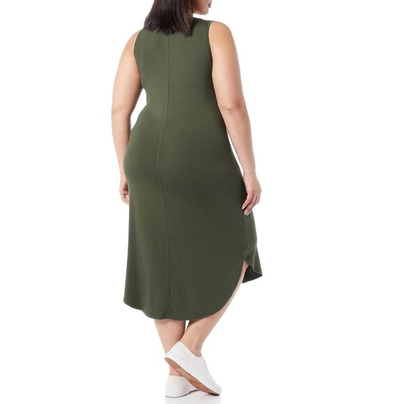 Amazon Essentials Jersey Sleeveless V-Neck Midi Dress, Women's, Medium - Picture 3 of 3